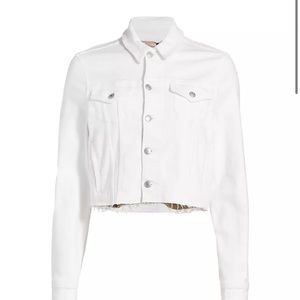 White denim jacket, 7 for all mankind, size S NWT